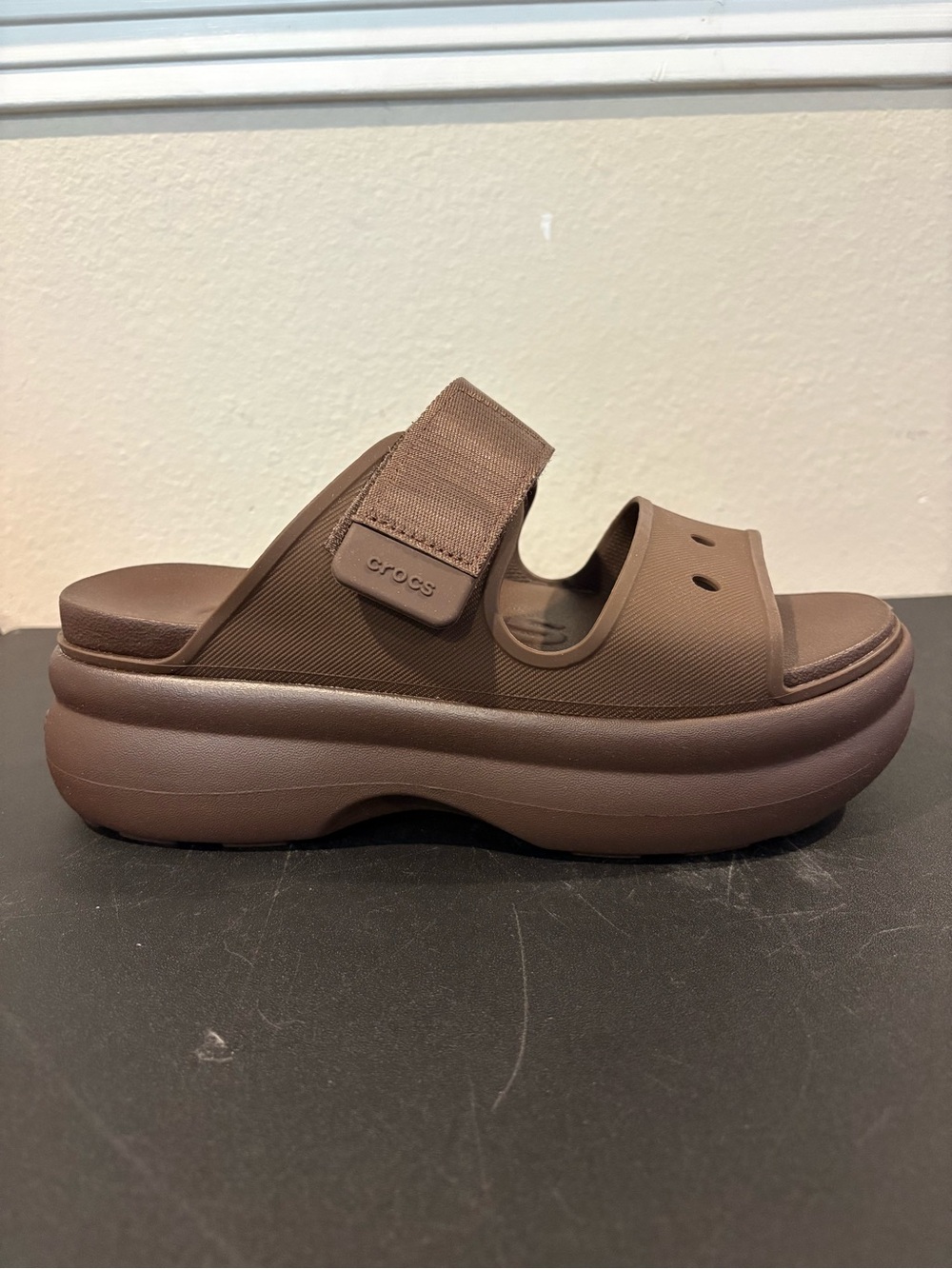 Crocs Women's Soho Two-Strap Sandals, Platform Sandals, Brown, Medium Width Sz 9 - Picture 2 of 10